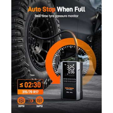 WOLFBOX 3000A Jump Starter Air Compressor Fast Charge