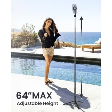 KraftGeek Magnetic Tripod for iPhone - 64" Selfie Stick