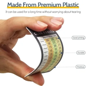 Jemzio Golf Club Range Chart Card for Easy Use by All Golfers