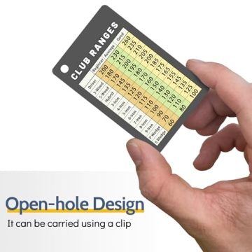 Jemzio Golf Club Range Chart Card for Easy Use by All Golfers