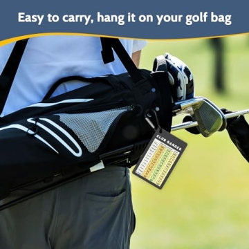 Jemzio Golf Club Range Chart Card for Easy Use by All Golfers