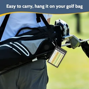 Jemzio Golf Club Range Chart Card for Easy Use by All Golfers