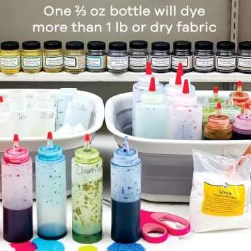 Jacquard Procion Tie Dye Powder 13-Color Set 2/3oz Jars & Soda Ash - Powder Dye for Tie Dye - Permanent & Washfast Powder Tie Dye - Use as Ice Tie Dye Powder, Cold Water Dye for Fabric & Clothing Dye