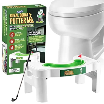 Gagster Royal Squat Putter - Mini Golf Toilet Game - Bathroom Stuff for Men - Foldable Potty Games f...