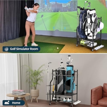 PLKOW Golf Rack Organizes Golf Equipment with Ease