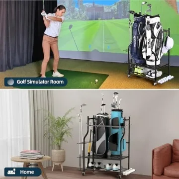 PLKOW Golf Rack Organizes Golf Equipment with Ease