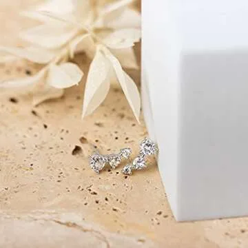 PAVOI Mini Constellation Ear Climbers - 14K Gold Plated Earrings