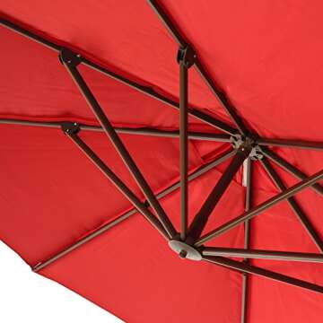 Ulax Deluxe 11 Ft Offset Hanging Umbrella with 360° Rotation