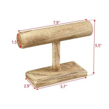 Ikee Design Antique Color (Oak) Wooden Display Jewelry Accessory Stand