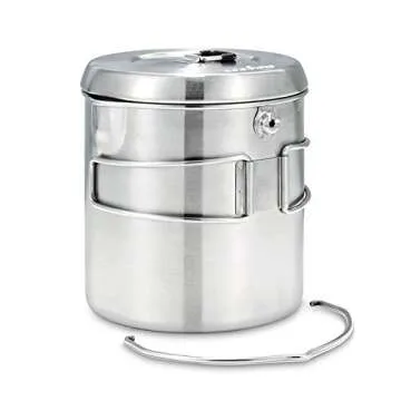 Solo Stove Pot 1800 Stainless Steel Companion Pot great Cookware for Backpacking Camping Survival Backpacking Kitchen and Cooking simple Equipment Set & Accessories for Hiking Campfires and Adventure