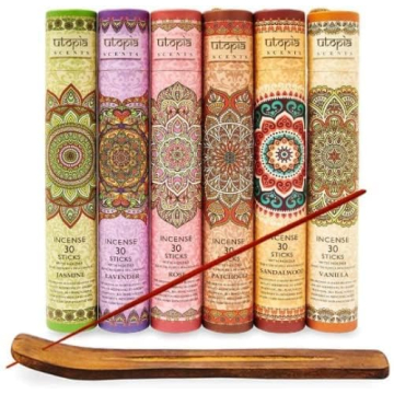 Premium Incense Sticks 180 Pack with Burners Aromatherapy Gift