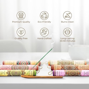 Premium Incense Sticks 180 Pack with Burners Aromatherapy Gift