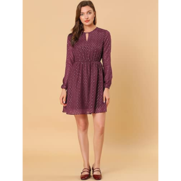 Chic Allegra K Choker V Neck Dress for Parties