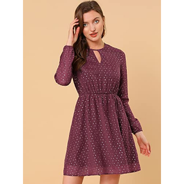 Chic Allegra K Choker V Neck Dress for Parties