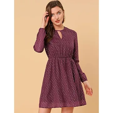 Chic Allegra K Choker V Neck Dress for Parties