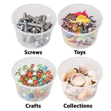 SWZY Deli Containers with Lids, 16 oz. 20 Pack Plastic Microwaveable Leakproof Clear Food Storage Container BPA Free