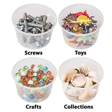 SWZY Deli Containers with Lids, 16 oz. 20 Pack Plastic Microwaveable Leakproof Clear Food Storage Container BPA Free