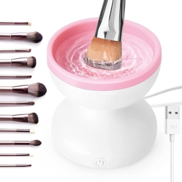 Electric Makeup Brush Cleaner Machine, Automatic USB Brushes Cleaner, Portable & Quickly Clean All S...