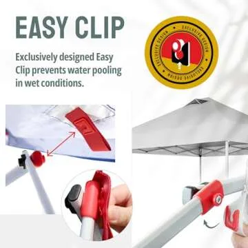 CROWN SHADES 10x10 Pop Up Canopy with One Side Wall