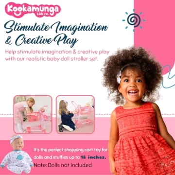 Kookamunga Kids 2-in-1 Grocery Cart for Creative Play