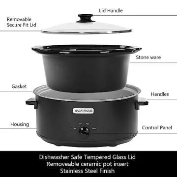 Magnifique 7 Quart Slow Cooker - Versatile & Stylish Cooking