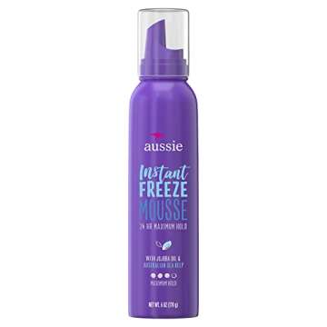 Aussie Instant Freeze Mousse 24 Hour Maximum Hold 6 oz