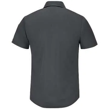 Red Kap Men's Short Sleeve Pro Airflow Work Shirt, Charcoal, XX-Large