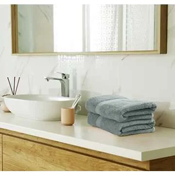 Utopia Towels 8-Piece Premium Towel Set, 2 Bath Towels, 2 Hand Towels, and 4 Wash Cloths, 600 GSM 100% Ring Spun Cotton Highly Absorbent Towels for Bathroom, Gym, Hotel, and Spa (Cool Grey)