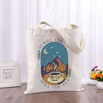 Stylish ACOTAR Suriel Tea Co Tote Bag for Book Lovers