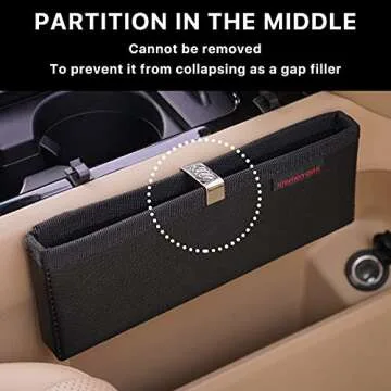 KMMOTORS Ultra Slim Pocket Organizer for Car Storage