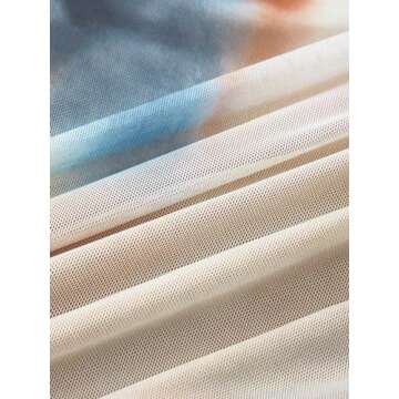 Trendy One Shoulder Tie Dye Crop Top for Women