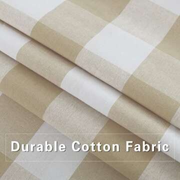 UPOPO Buffalo Check Curtains Plaid Gingham Farmhouse Window Curtain Panels Living Room Bedroom