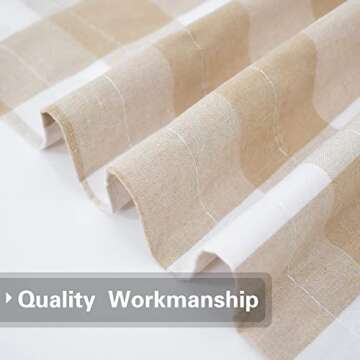 UPOPO Buffalo Check Curtains Plaid Gingham Farmhouse Window Curtain Panels Living Room Bedroom