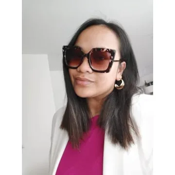 FEISEDY Trendy Oversized Square Sunglasses with UV400