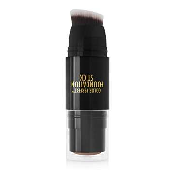 Black Radiance Color Perfect Foundation Stick with Soft Brush Applicator Duo – Buildable, Blendable Versatile Pigment-Rich Formula - Cashmere