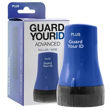 Guard Your ID ADVANCED WIDE Roller Identity Theft Prevention Security Stamp NAVY BLUE (70109)