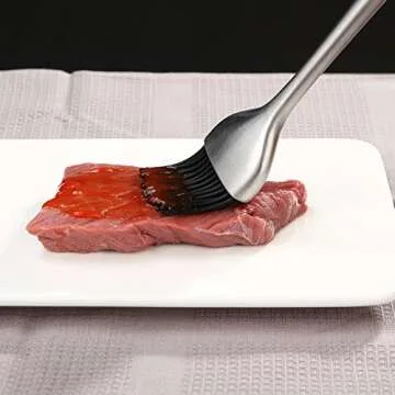 Heavy-duty BBQ Basting Brush - 12" Stainless Steel Handle