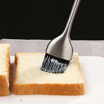 Heavy-duty BBQ Basting Brush - 12" Stainless Steel Handle