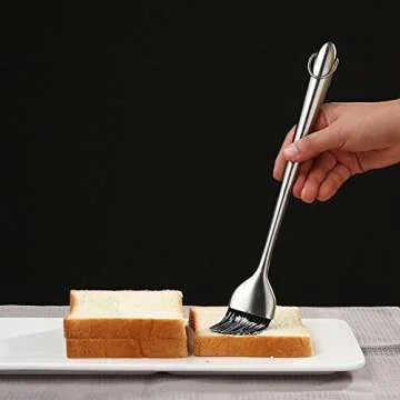 Heavy-duty BBQ Basting Brush - 12" Stainless Steel Handle