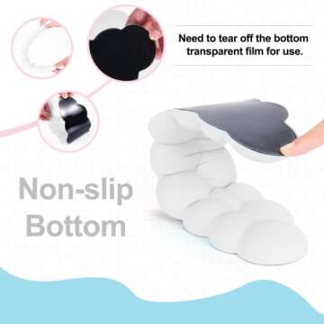 Leolee Keyboard Cloud Wrist Rest, White Cloud Wrist Rest with Leather Surface Memory Foam Non-Slip Base Cloud Palm Rest for Relieve Wrist & Arm Pain for PC Gaming/Office/Computer/Laptop