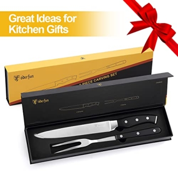 Classic 8 Inch German Slicing Knife and Fork Set