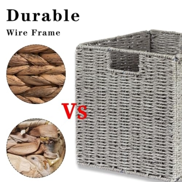 Vagusicc Wicker Basket Set, Hand-Woven Storage Solution