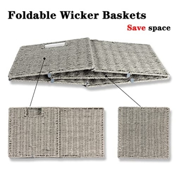 Vagusicc Wicker Basket Set, Hand-Woven Storage Solution