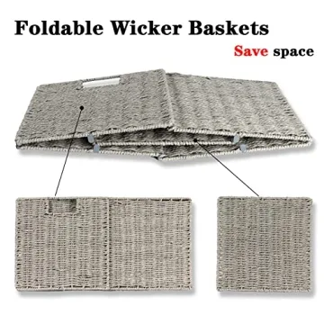 Vagusicc Wicker Basket Set, Hand-Woven Storage Solution