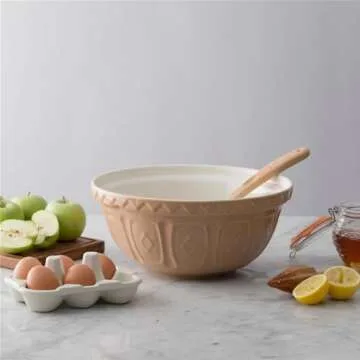 Mason Cash Cane Collection Mixing Bowl 4.25 Qt - Classic Design