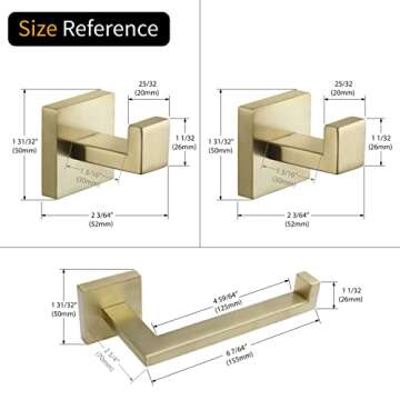 Stylish kimzcn 3-Piece Bathroom Hardware Set