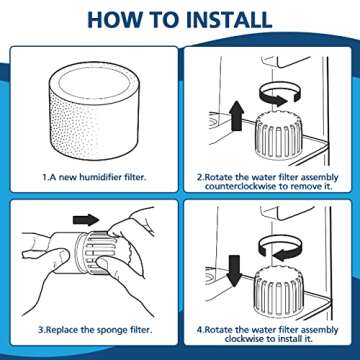 30-Pack Top Fill Humidifier Replacement Filters for LEVOIT Classic160, Dual150, Dual200S, Classic300(S), LV600S, OasisMist450S, Superior 6000S Humidifiers