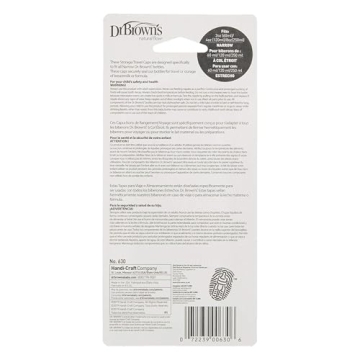 Dr. Brown's Travel and Storage Baby Bottle Caps for Natural Flow and Options+ Baby Bottles - 3-Pack - Narrow