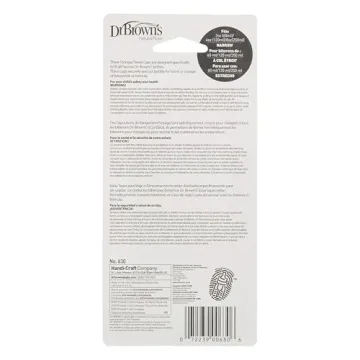 Dr. Brown's Travel and Storage Baby Bottle Caps for Natural Flow and Options+ Baby Bottles - 3-Pack - Narrow