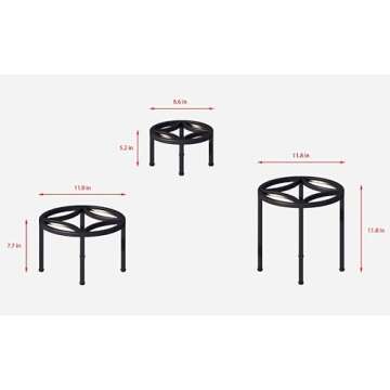 Zhongma Heavy Duty Metal Plant Stands Set - 220 LBS Capacity
